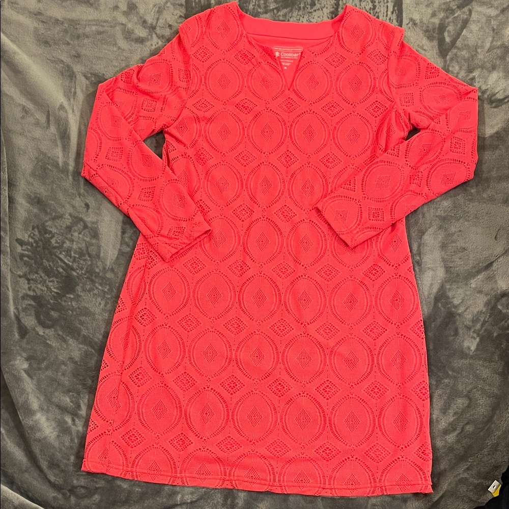 Coolibar Vibrant Pink Long Sleeve Dress